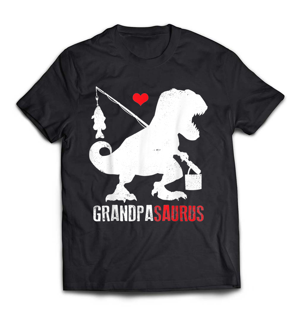 Men’s Grandpasaurus Rex T-Shirt: A Hilarious Tribute for Fishing Grandpas